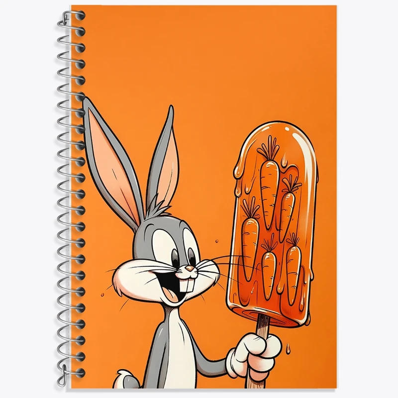 دفتر زبان 50 برگ خندالو مدل سه خط طرح باگز بانی کد F10323