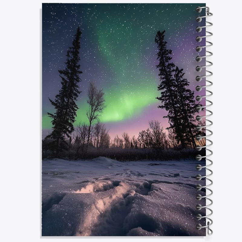 دفتر شطرنجی 50 برگ خندالو طرح شفق قطبی کد F11657