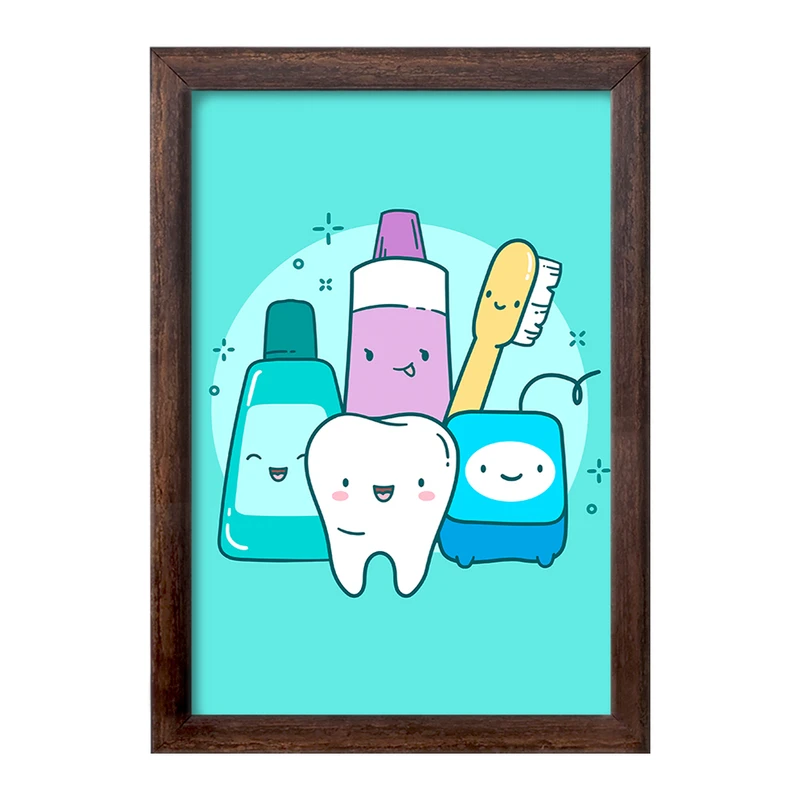 تابلو خندالو طرح دندان و دندان پزشکی کودکانه کد 36737