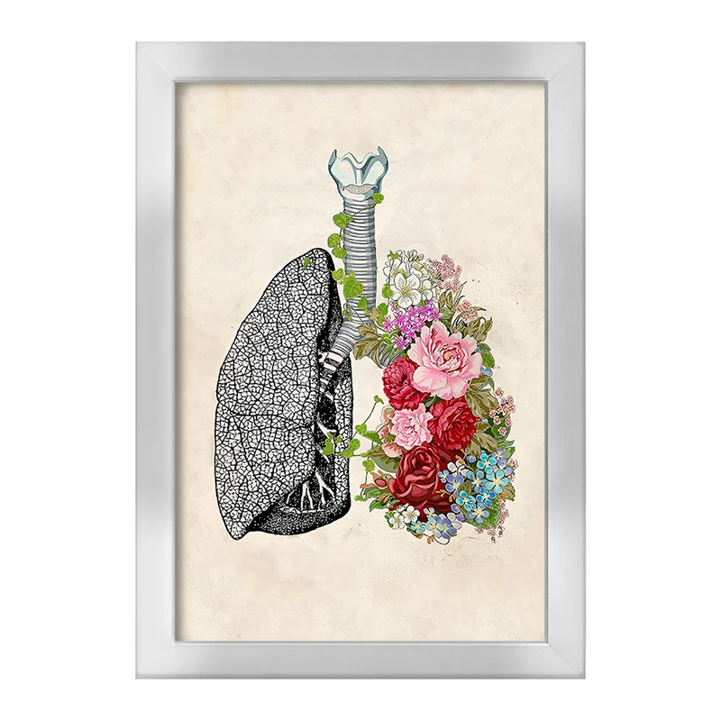 تابلو خندالو طرح آناتومی ریه ها (Lungs Anatomy) کد F14030