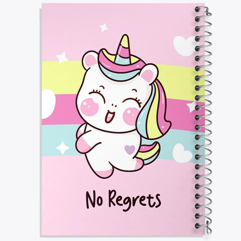 دفتر طراحی 50 برگ خندالو طرح اسب تک شاخ کد 24882