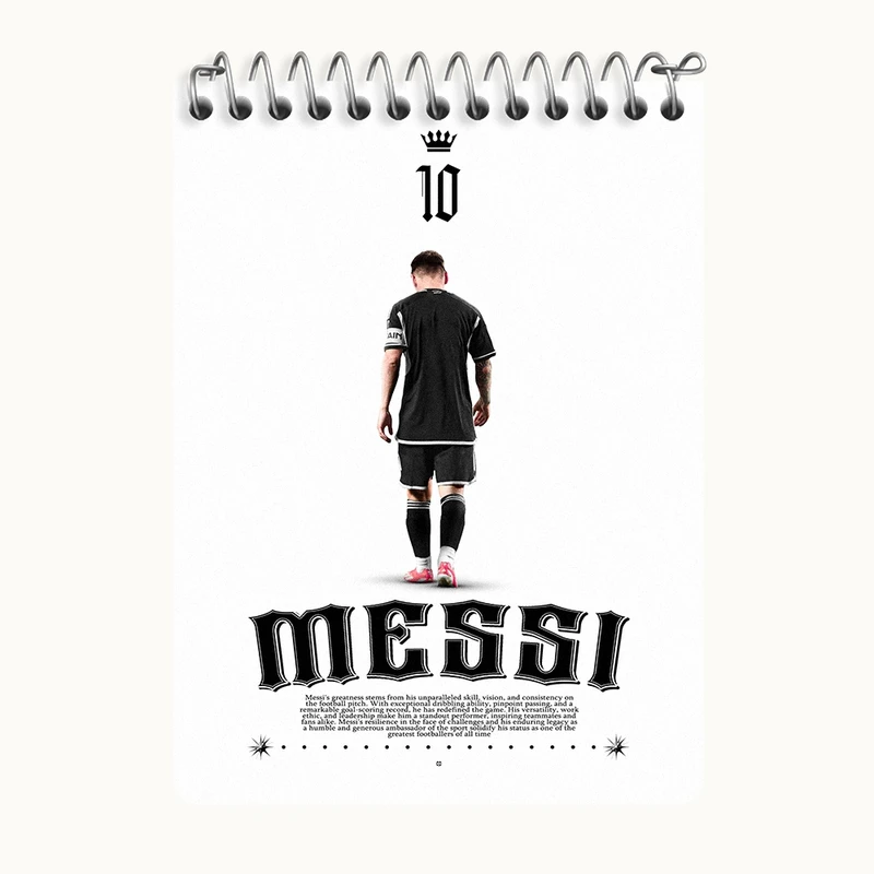 دفتر یادداشت 50 برگ خندالو طرح لیونل مسی کد N8252