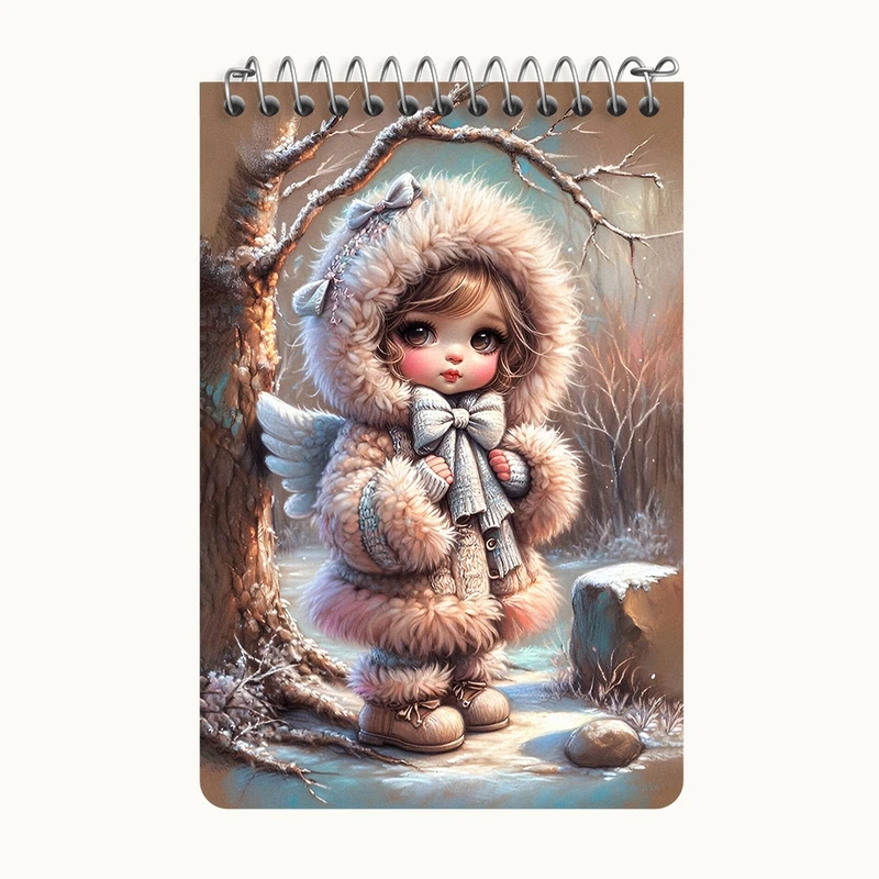 دفتر یادداشت 50 برگ خندالو طرح دخترانه کیوت کد F7144