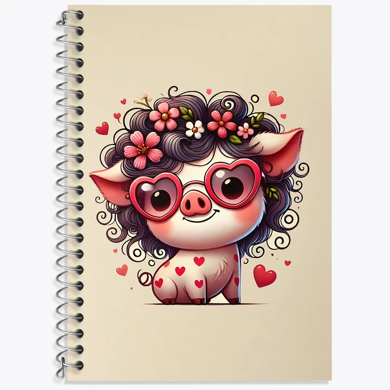 دفتر نت موسیقی 50 برگ خندالو طرح خوک بامزه کد N7073