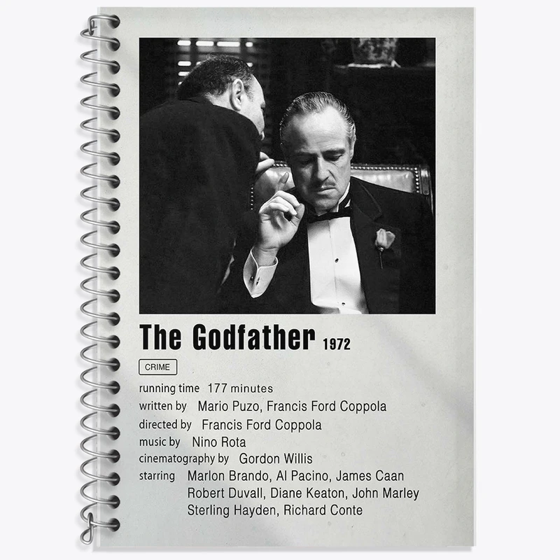 دفتر زبان 50 برگ خندالو مدل سه خط طرح پدر خوانده (The God Father) کد F11307