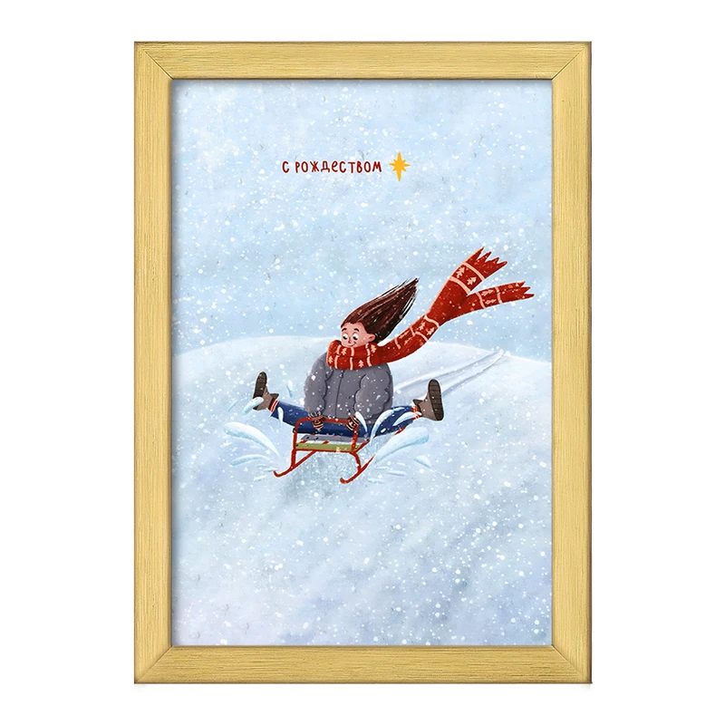 تابلو خندالو طرح سورتمه سواری کد F10563