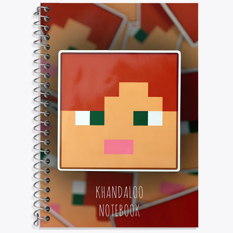 دفتر زبان 50 برگ خندالو مدل سه خط طرح بازی ماینکرافت (Minecraft) کد N8724