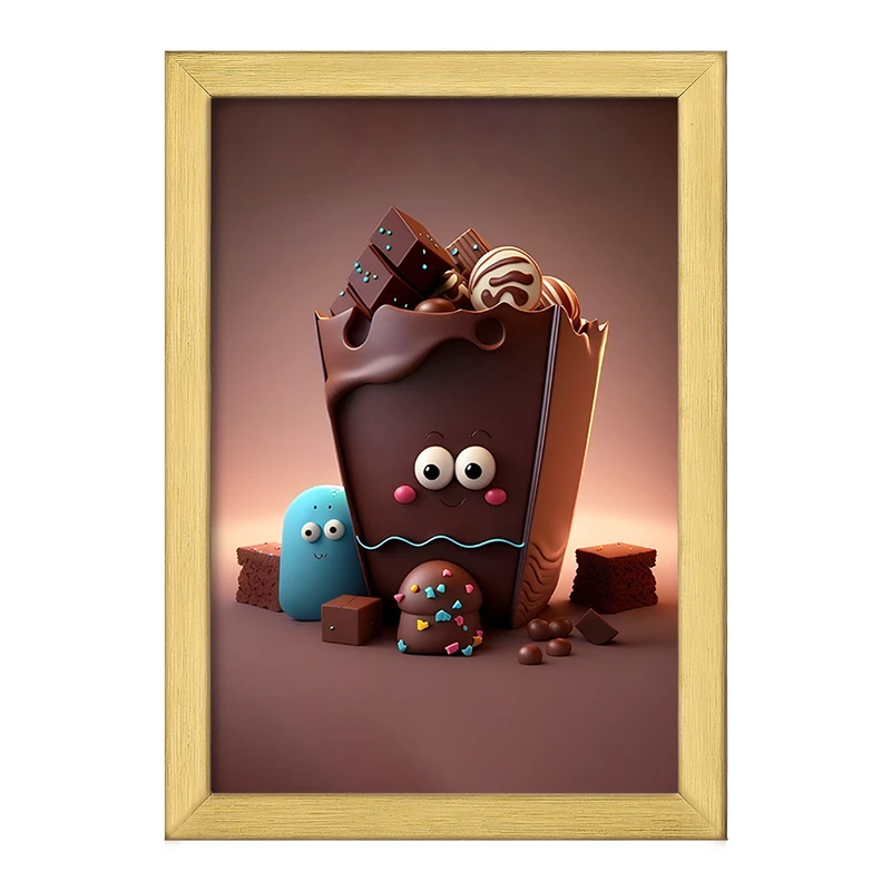 تابلو خندالو طرح دسر شکلاتی بامزه کد F6826