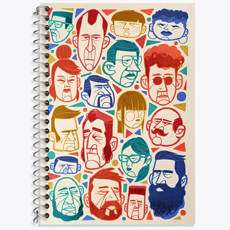 دفتر نت موسیقی 50 برگ خندالو طرح پترن چهره کد F9753