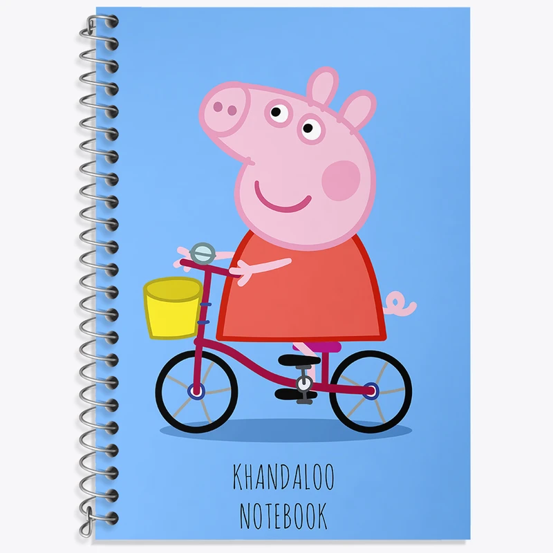 دفتر زبان دوخط 50 برگ خندالو طرح انیمیشن پپا پیگ (Peppa Pig) کد N9229