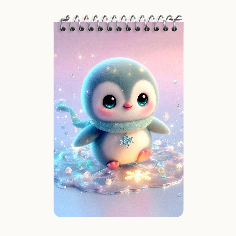 دفتر یادداشت 50 برگ خندالو طرح پنگوئن کیوت کد F5367