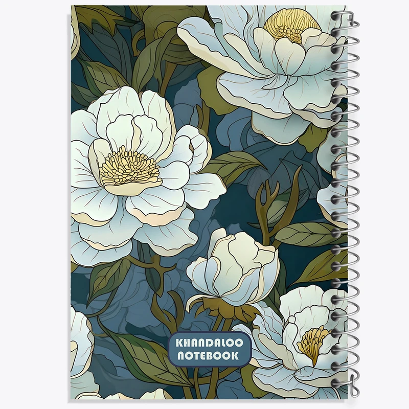 دفتر نقاشی 50 برگ خندالو طرح پترن گل گلی کد N6082