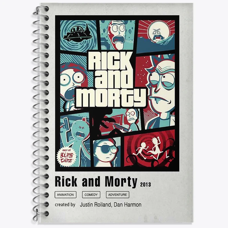 دفتر لغت 50 برگ خندالو طرح ریک و مورتی (Rick and Morty) کد F11462