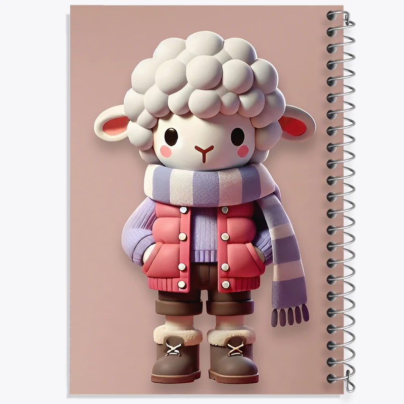 دفتر نقاشی 50 برگ خندالو طرح گوسفند بامزه کد F9306