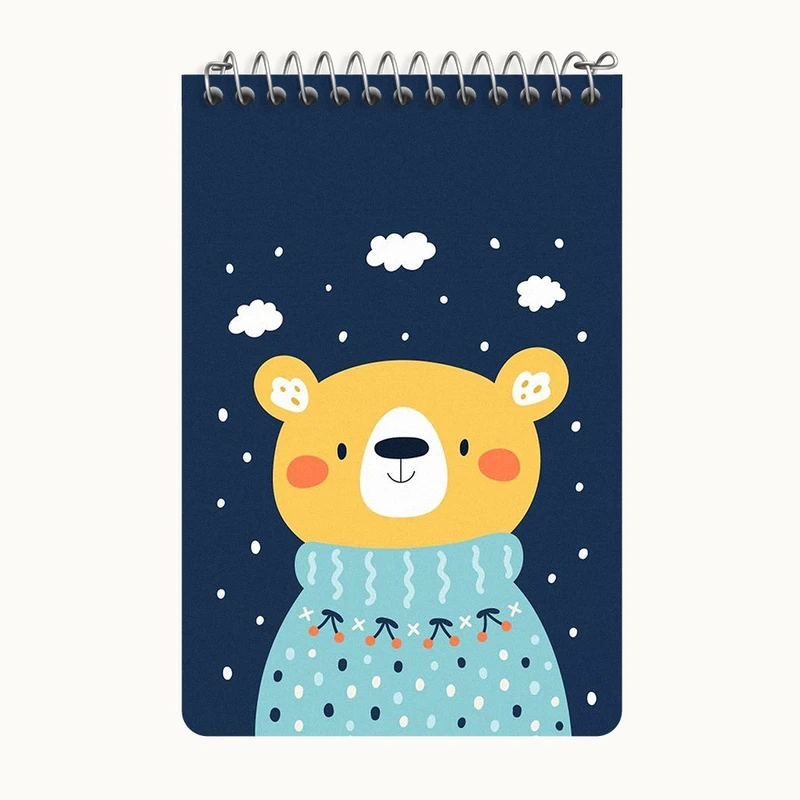 دفتر یادداشت 50 برگ خندالو طرح خرس بامزه کد F3199