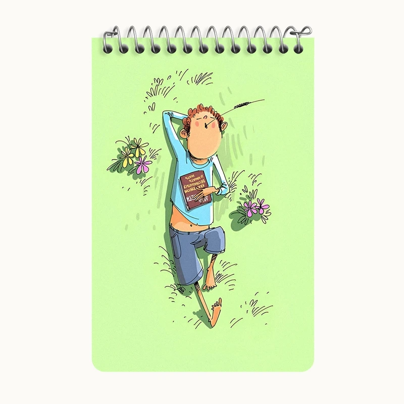 دفتر یادداشت 50 برگ خندالو طرح پسرک بیخیال کد F10980