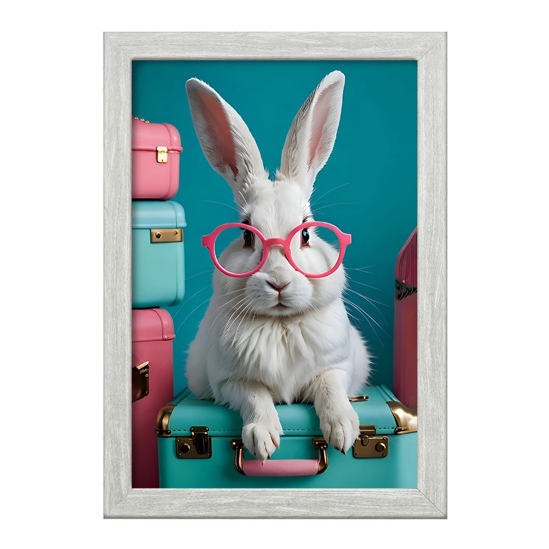 تابلو خندالو طرح خرگوش بامزه کد F8448