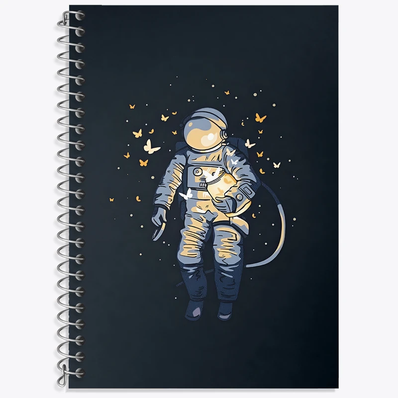 دفتر زبان دوخط 50 برگ خندالو طرح فضانورد کد F4712