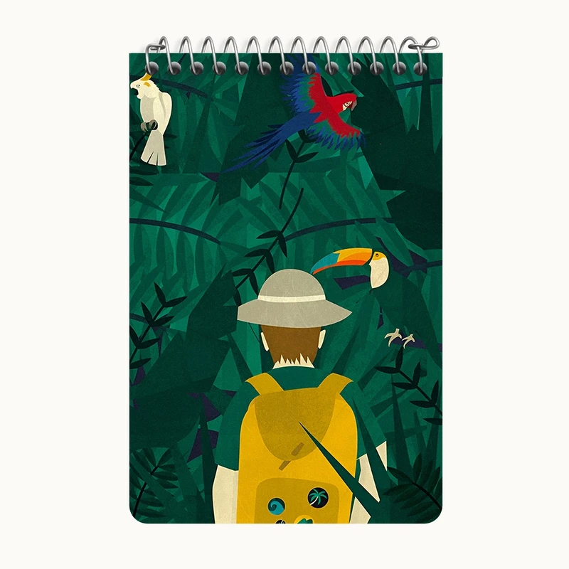 دفتر یادداشت 50 برگ خندالو طرح طبیعت گرد کد F10969