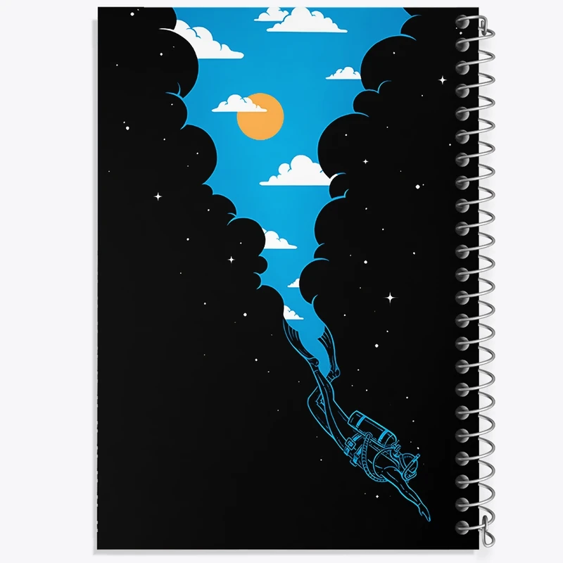 دفتر شطرنجی 50 برگ خندالو طرح غواص کد F3394