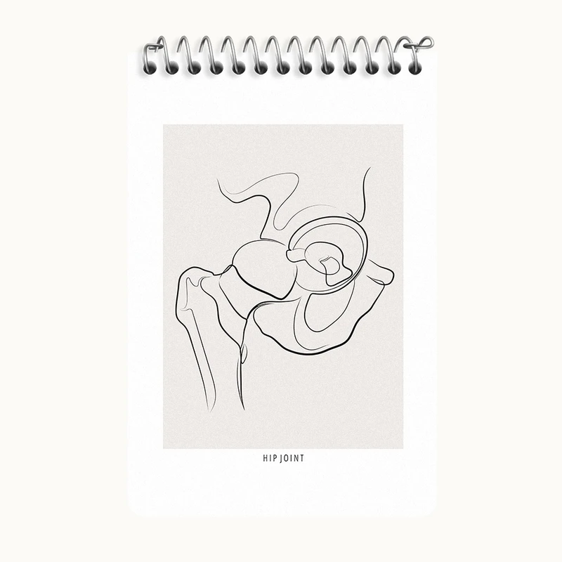 دفتر یادداشت 50 برگ خندالو طرح مفصل ران (Hip Joint) کد F13913