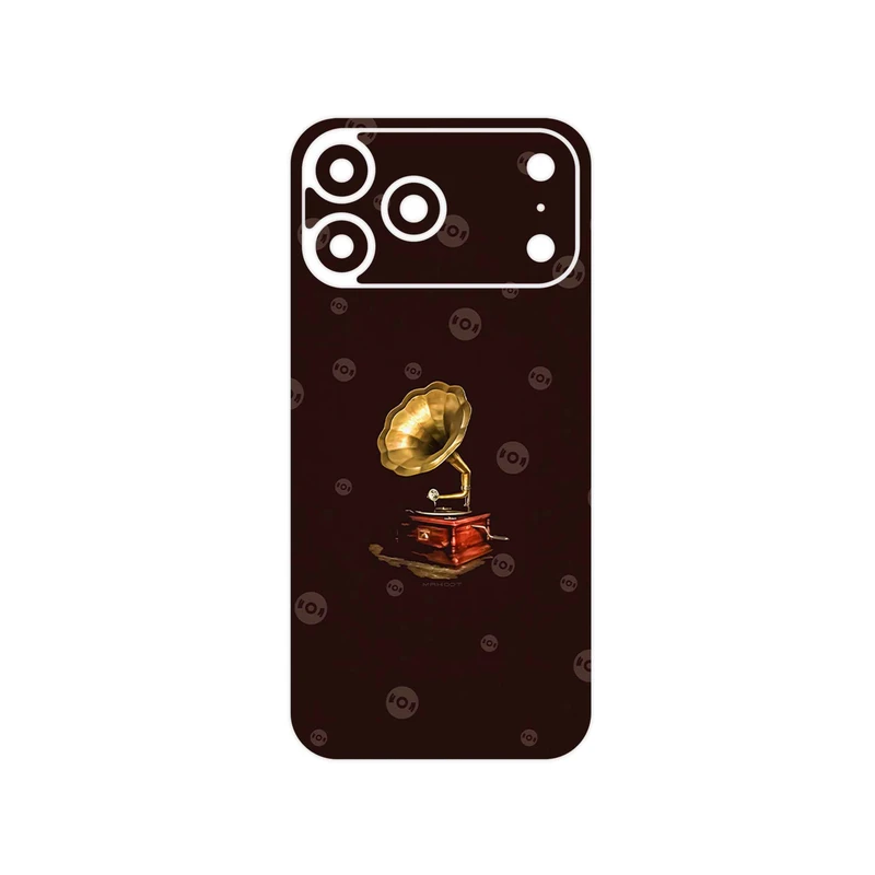 برچسب پوششی ماهوت مدل Gramophone Nostalgia مناسب برای گوشی موبایل اپل iPhone 17 Pro Max