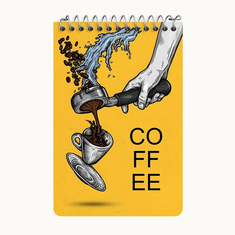 دفتر یادداشت 50 برگ خندالو طرح قهوه (COFFEE) کد F11044