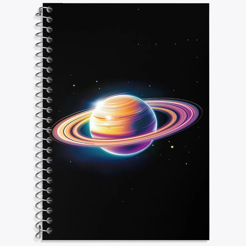 دفتر زبان دوخط 50 برگ خندالو طرح زحل کد F3041