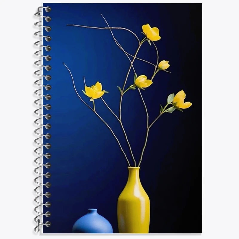 دفتر نت موسیقی 50 برگ خندالو طرح گلدان گل کد F11187