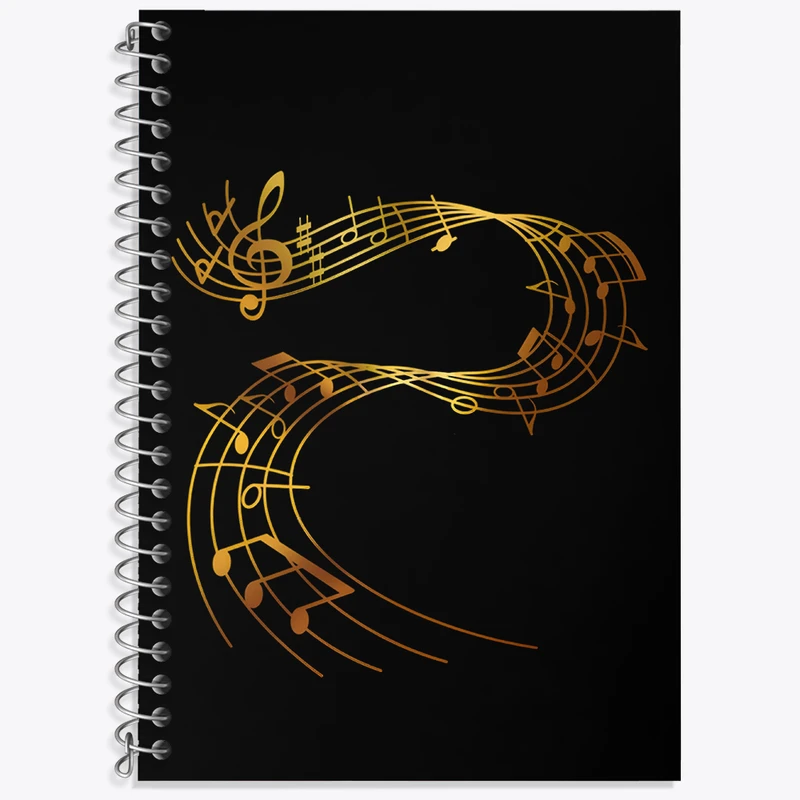 دفتر زبان 50 برگ خندالو مدل دو خط طرح نت موسیقی کد N8077