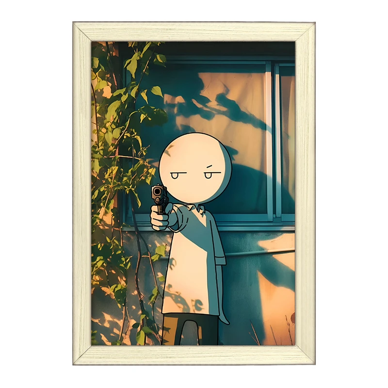 تابلو خندالو طرح آدمک کیوت کد F6049