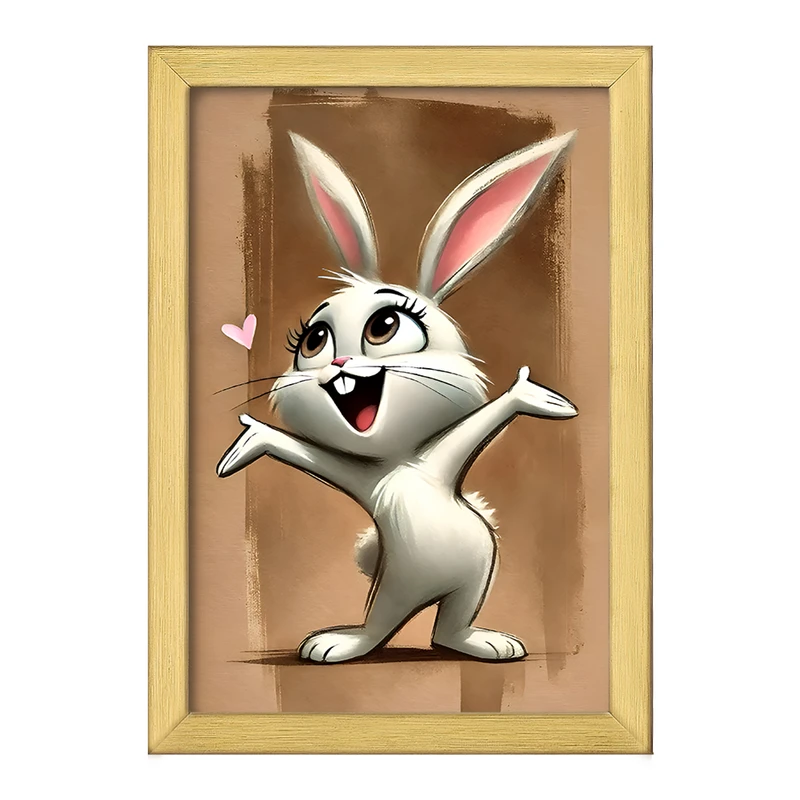 تابلو خندالو طرح خرگوش بامزه کد F11584