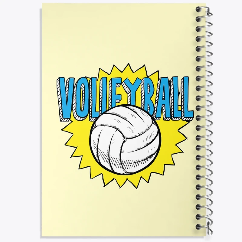 دفتر طراحی 50 برگ خندالو طرح والیبال Volleyball کد 26438