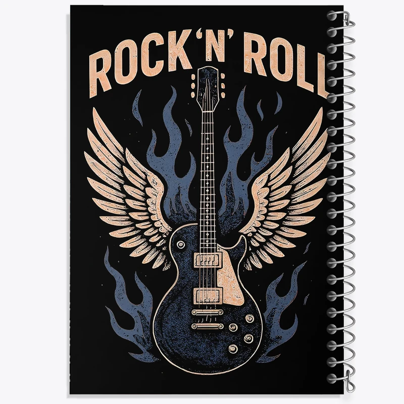 دفتر مشق 50 برگ خندالو طرح راک اَند رول (Rock And Roll) کد F14183
