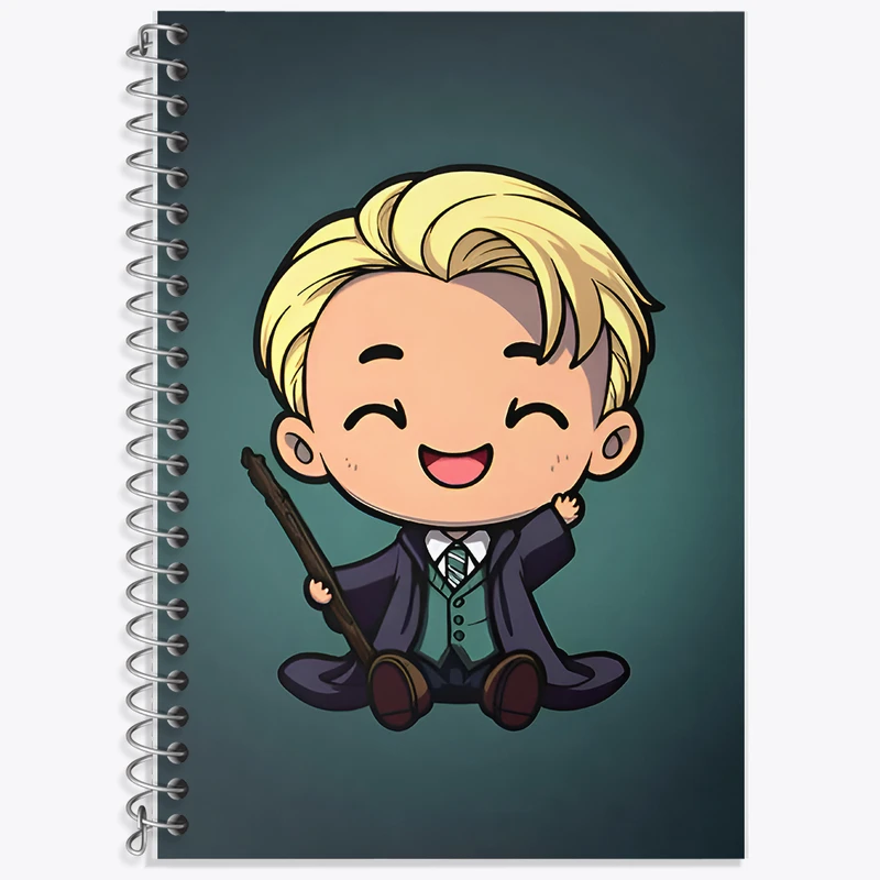 دفتر زبان 50 برگ خندالو مدل دو خط طرح مالفوی هری پاتر (Harry Potter) کد F9402