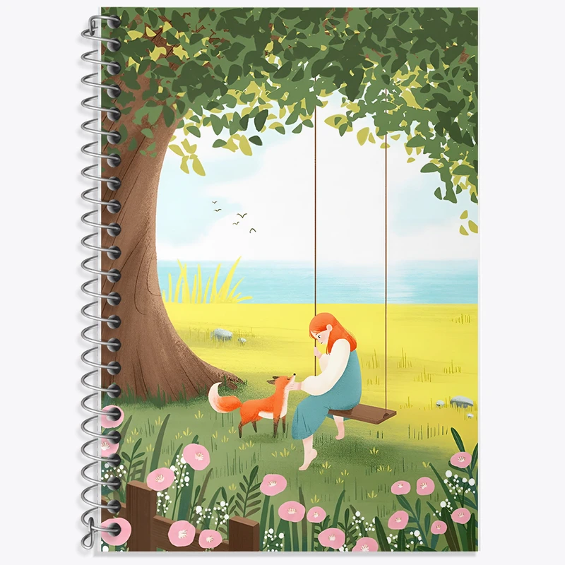 دفتر نت موسیقی 50 برگ خندالو طرح دختر و روباه کد F11098