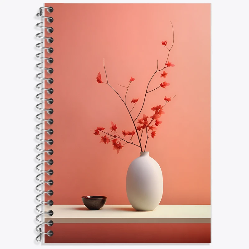 دفتر نت موسیقی 50 برگ خندالو طرح گلدان گل کد F11192