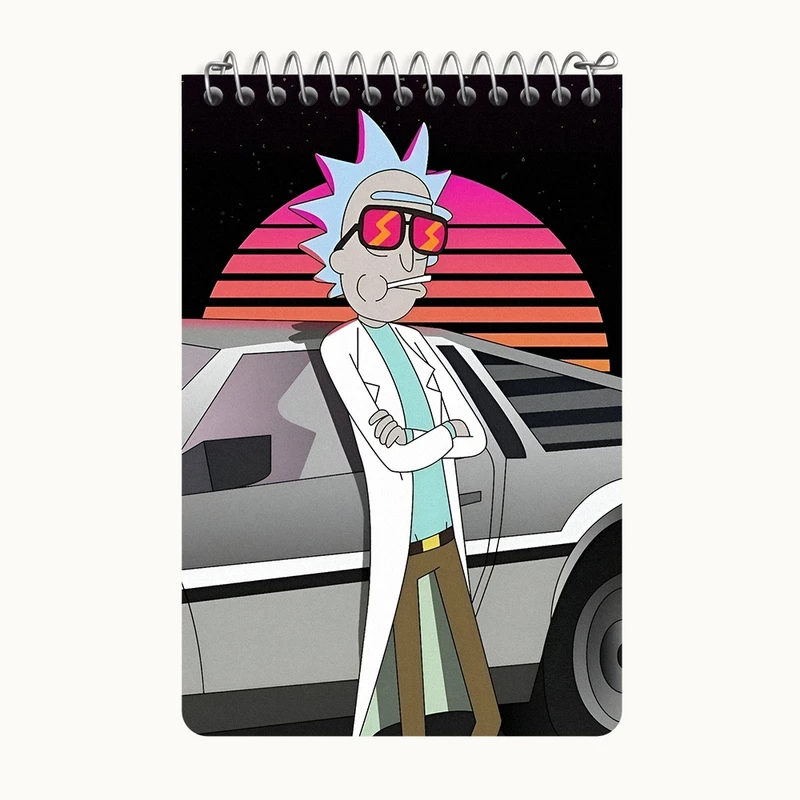 دفتر یادداشت 50 برگ خندالو طرح ریک و مورتی (Rick and Morty) کد F4009