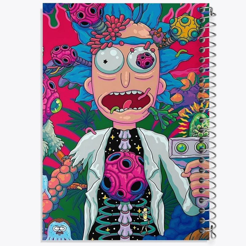 دفتر شطرنجی 50 برگ خندالو طرح ریک و مورتی (Rick and Morty) کد F4018