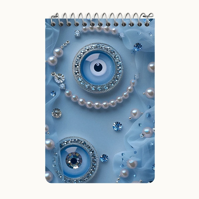 دفتر یادداشت 50 برگ خندالو طرح چشم نظر کد F7863