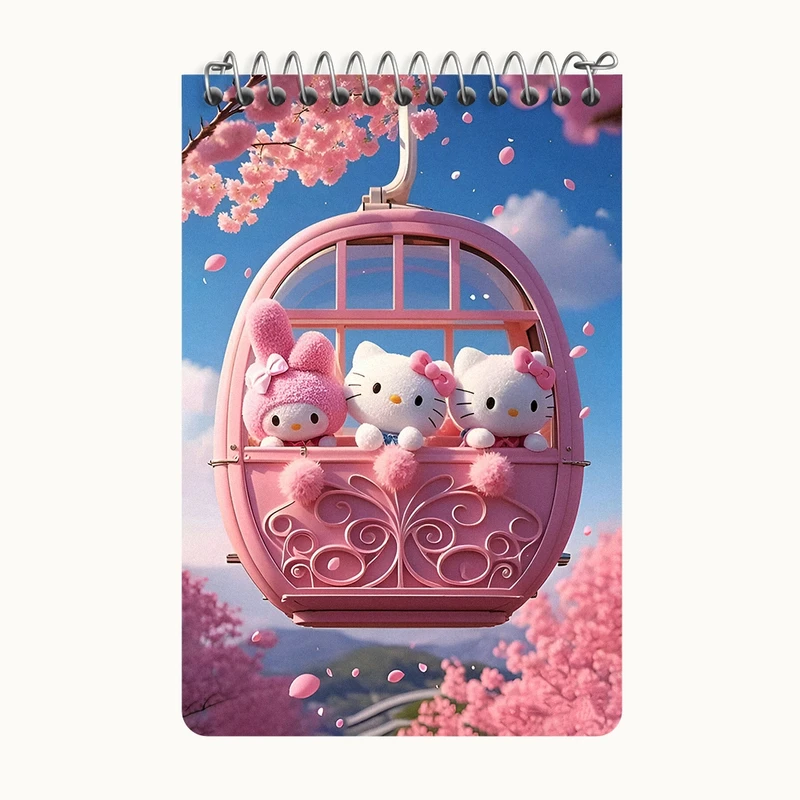 دفتر یادداشت 50 برگ خندالو طرح هلو کیتی کد F9298