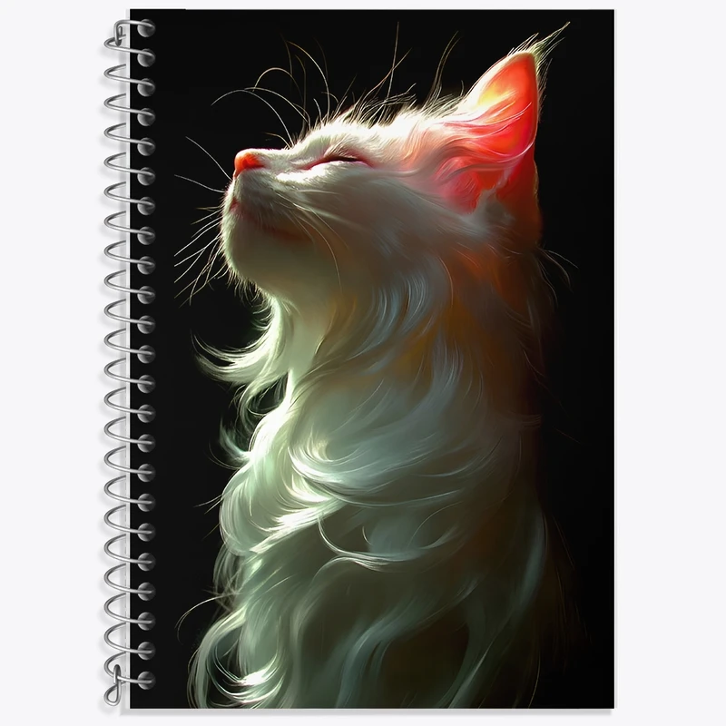 دفتر زبان 50 برگ خندالو مدل سه خط طرح گربه کد F8569