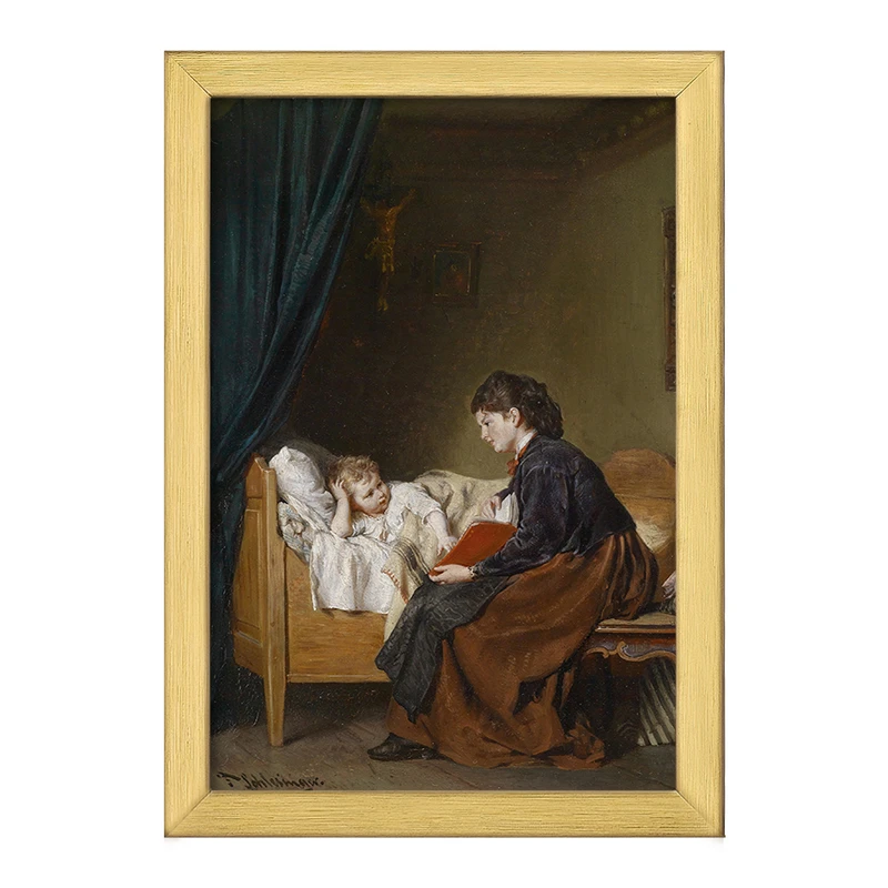 تابلو خندالو طرح نقاشی داستان قبل از خواب اثر فلیکس شلزینگر کد F12309