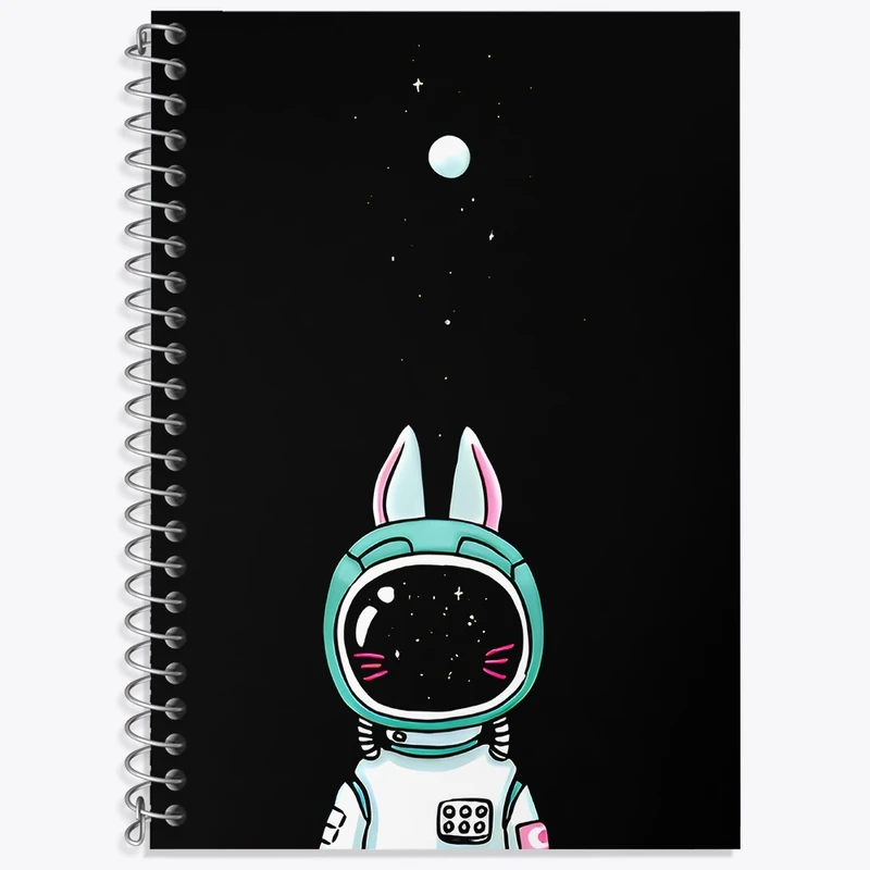 دفتر زبان 50 برگ خندالو مدل سه خط طرح فضایی کد N8297