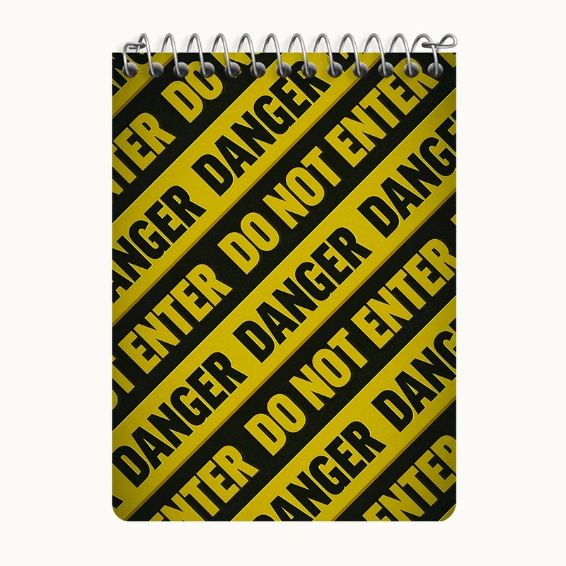 دفتر یادداشت 50 برگ خندالو طرح Do not enter danger کد N7717