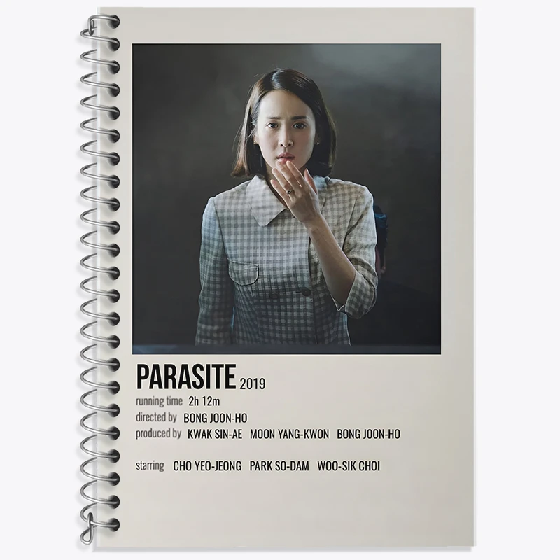 دفتر زبان دوخط 50 برگ خندالو طرح انگل (Parasite) کد F13039