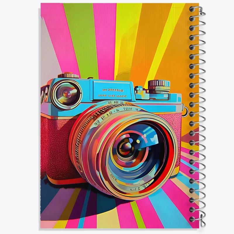 دفتر شطرنجی 50 برگ خندالو طرح دوربین عکاسی کد F9833