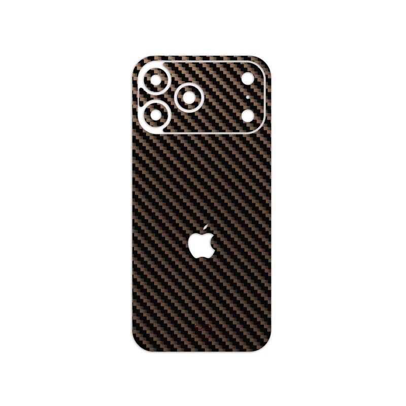 برچسب پوششی ماهوت مدل Glossy-Brown-Fiber مناسب برای گوشی موبایل اپل iPhone 17 Pro Max