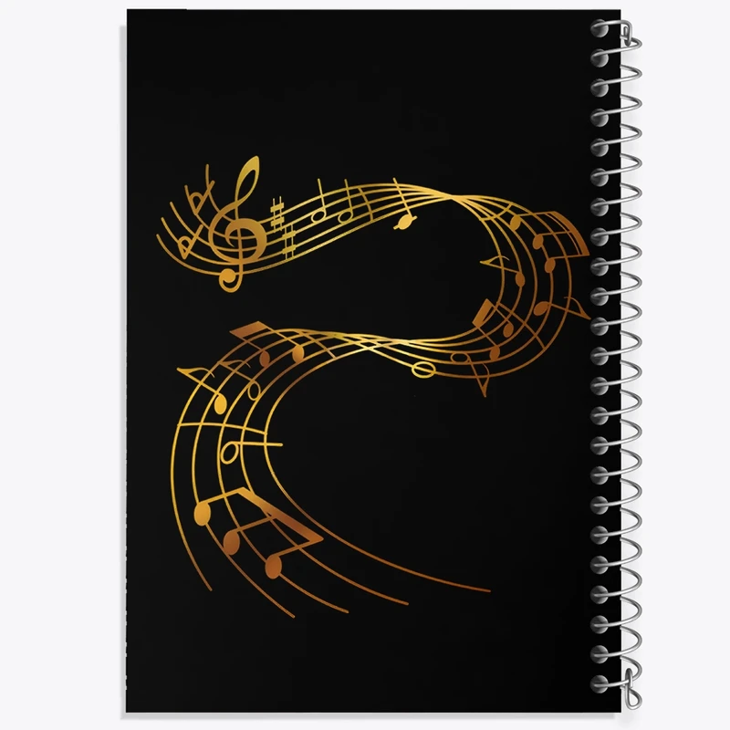 دفتر طراحی 50 برگ خندالو طرح نت موسیقی کد N8077