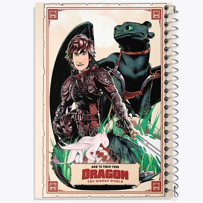 دفتر مشق 100 برگ خندالو طرح چگونه اژدهای خود را تربیت کنیم کد F13570